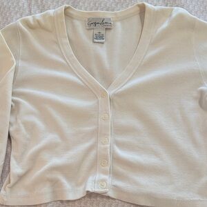 Geoffrey Beene Cream Cardigan Sweater